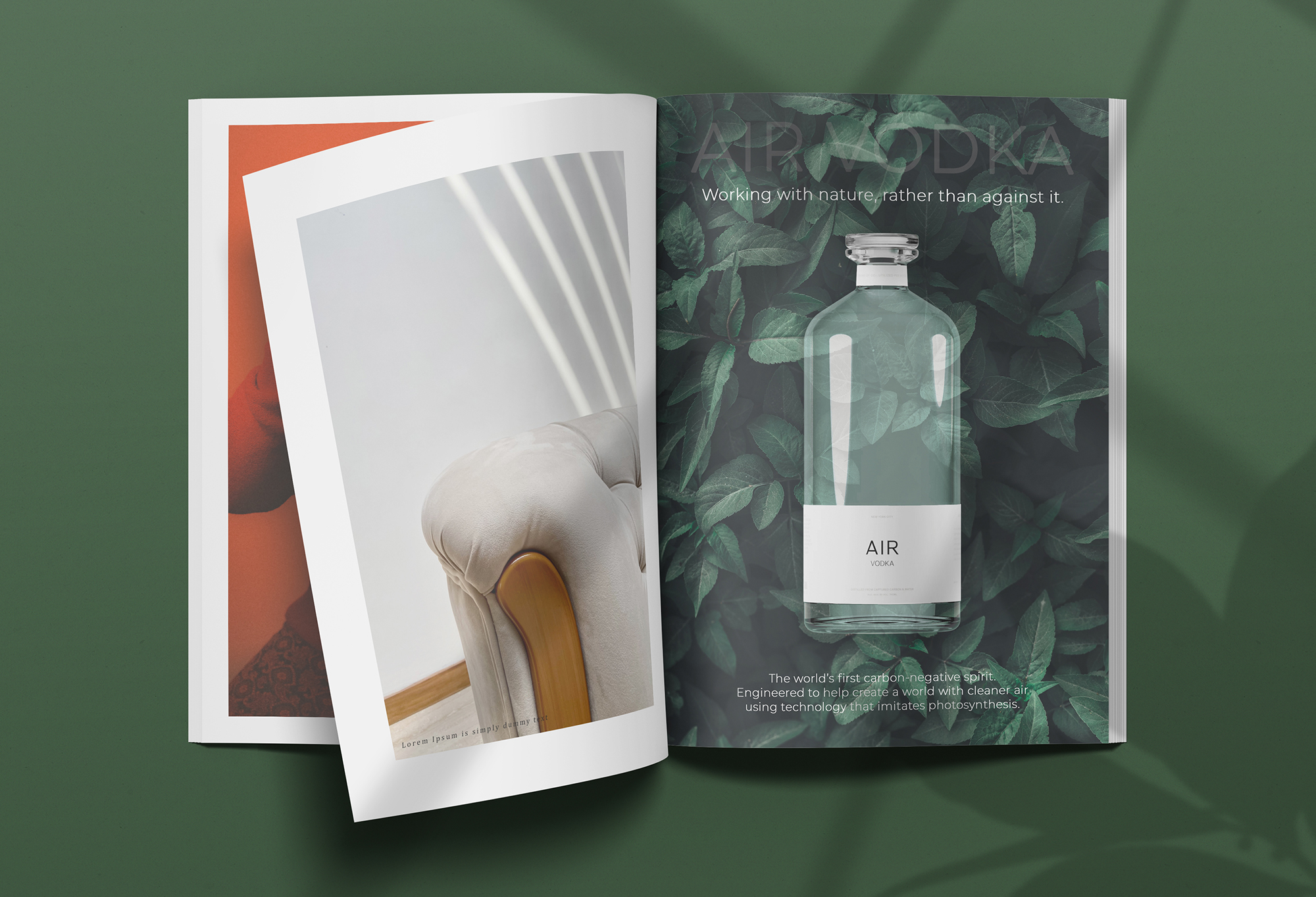 a magazine with vodka