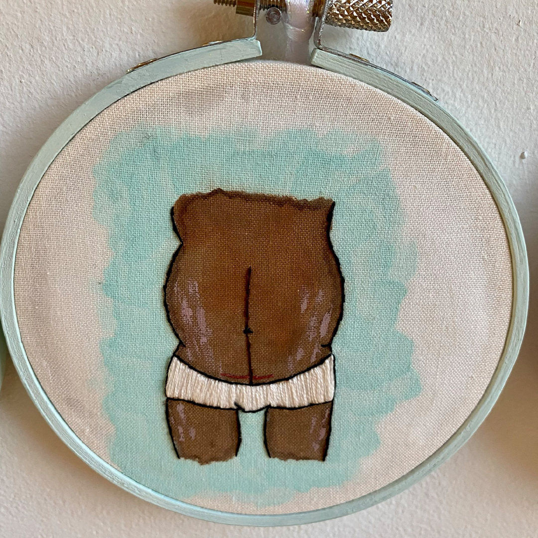 an embroidery of c section scar