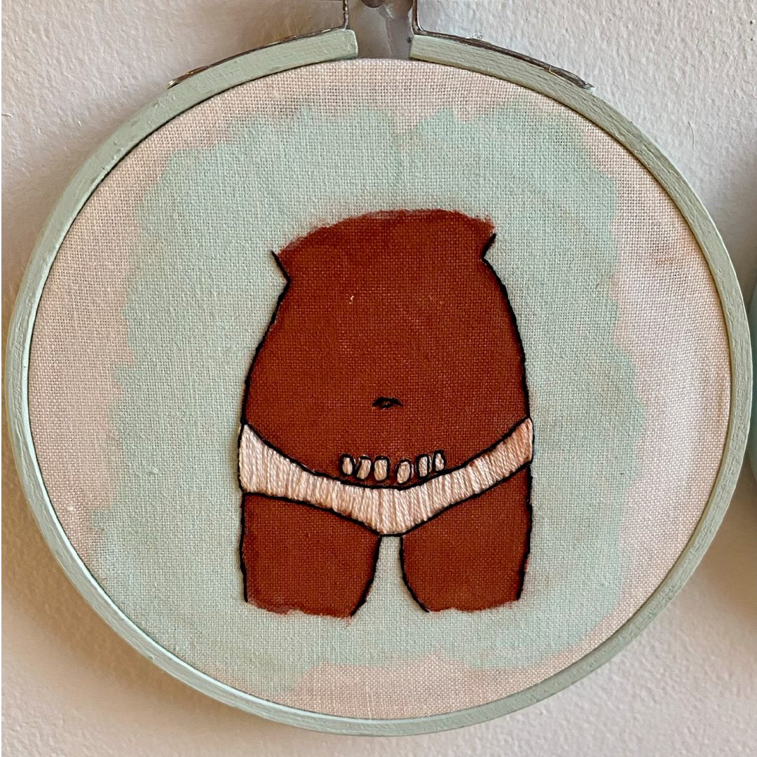 an embroidery of c section scar
