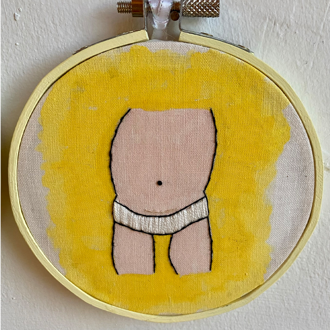 an embroidery of c section scar