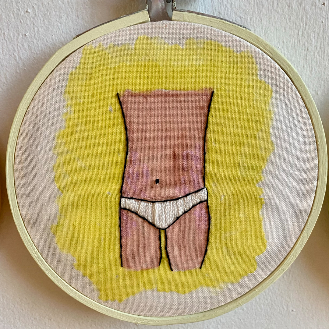 an embroidery of c section scar