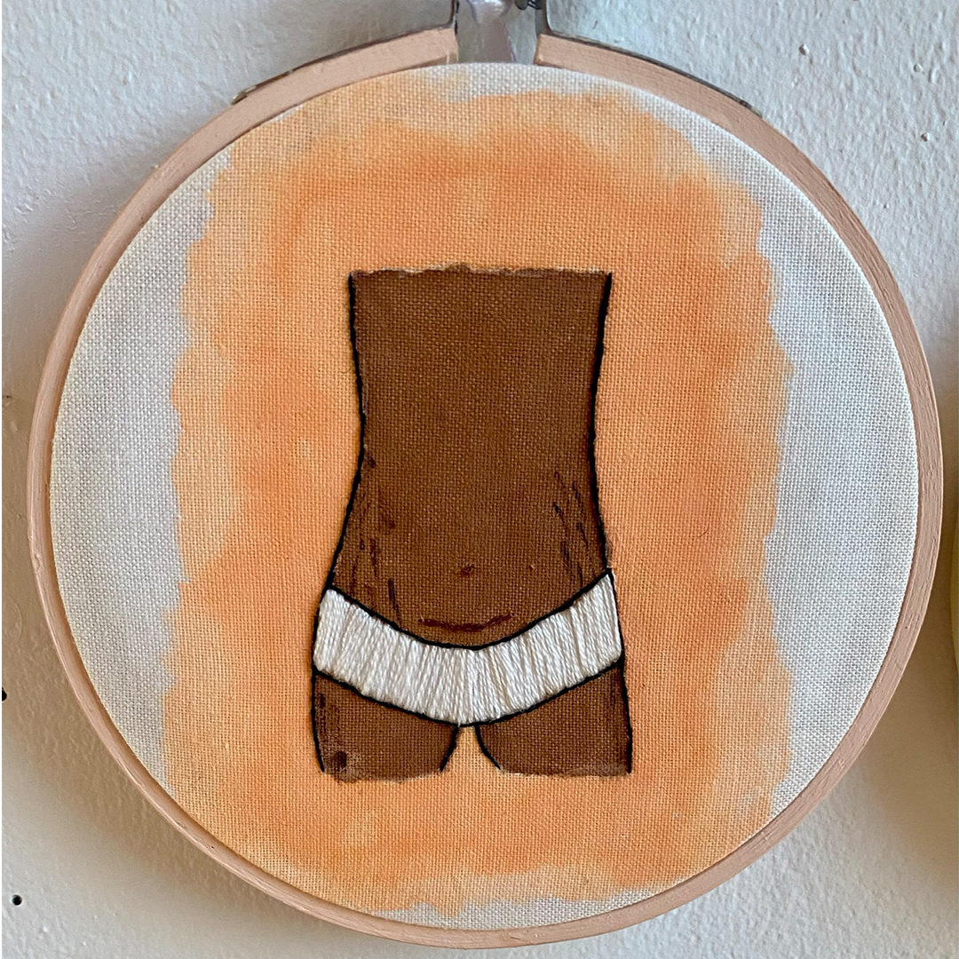 an embroidery of c section scar
