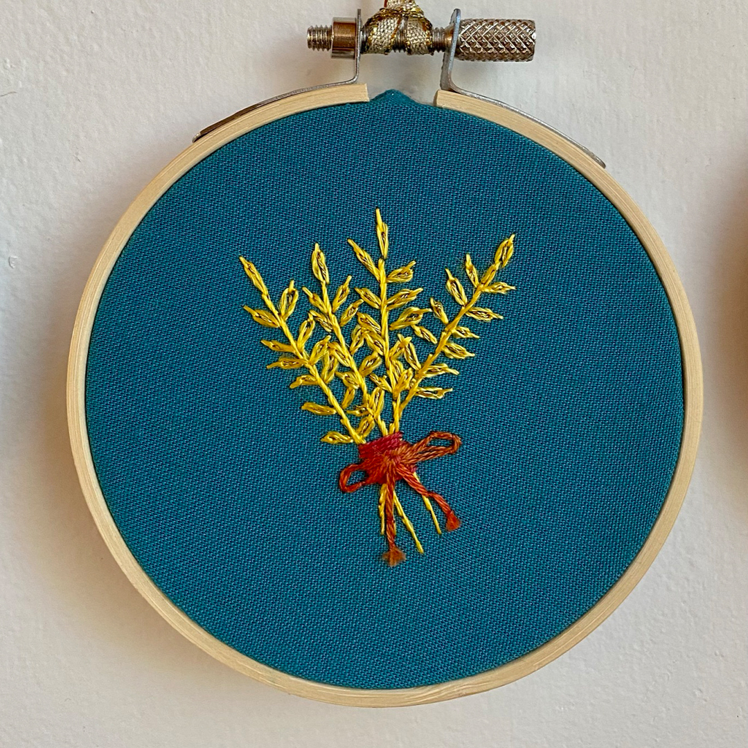 an embroidery of wheat