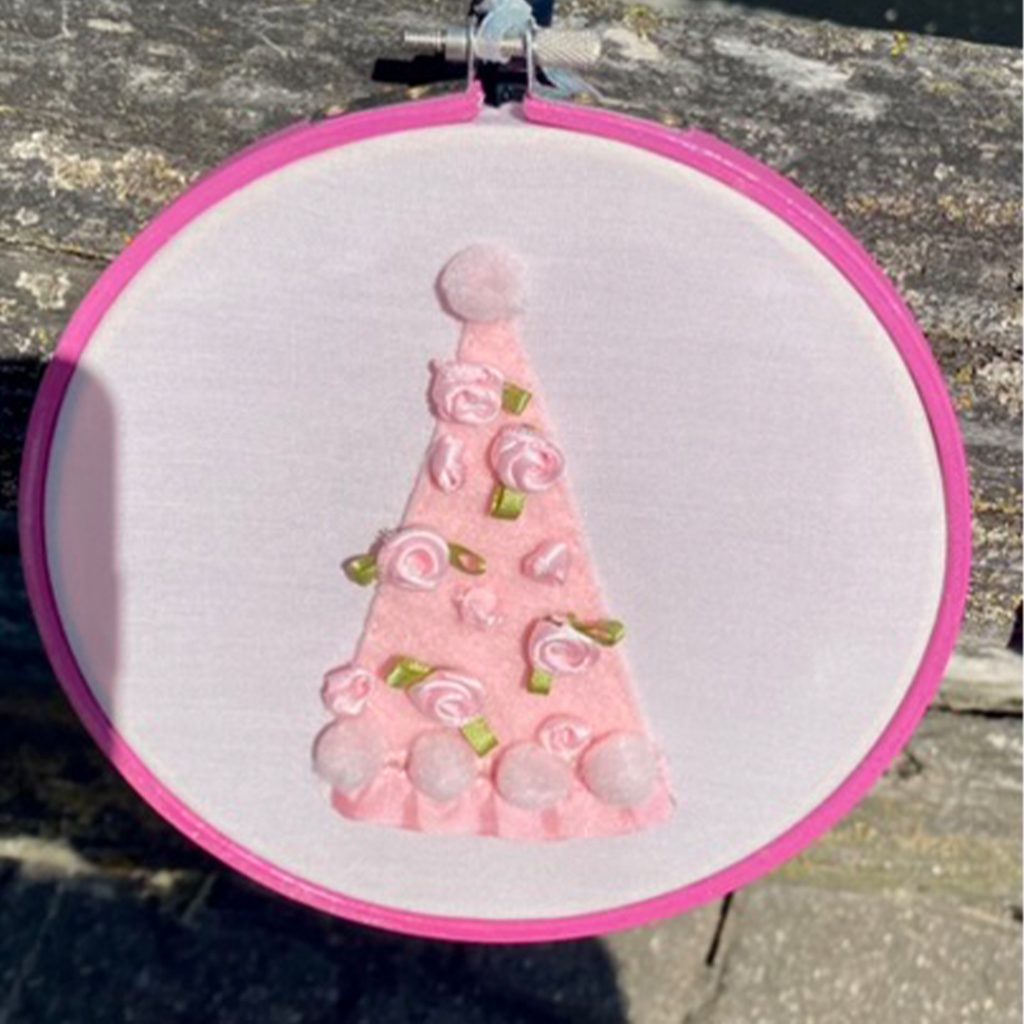 embroidery of a birthday hate