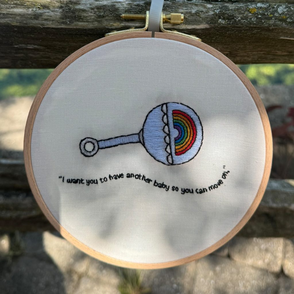 embroidery of a rattle